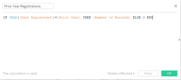 Viz 6 - Prior Year Registrations